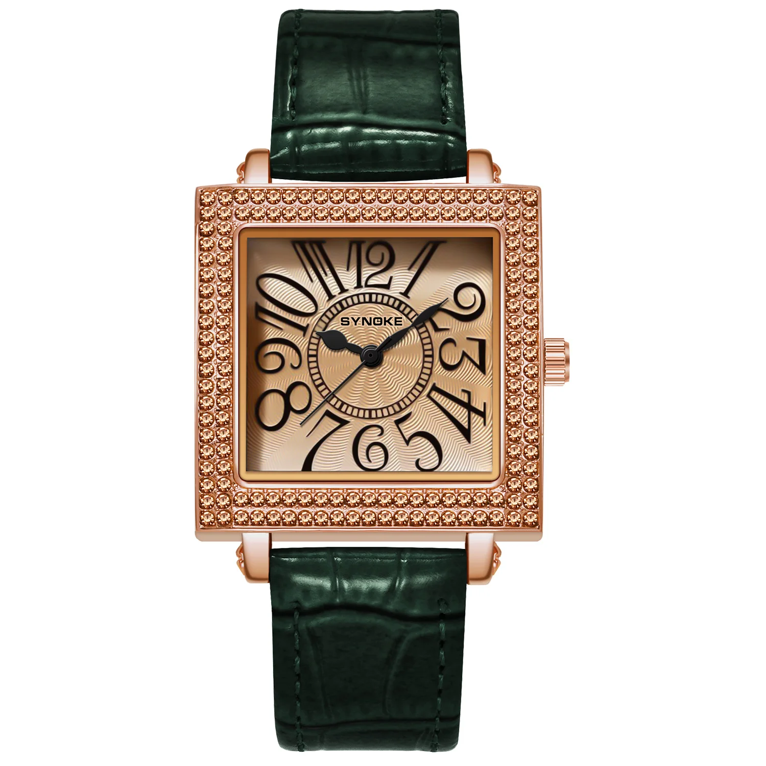 

Women Watches SYNOKE Leather Straps Wristwatches Ladies Square Waterproof Female Relogio Feminin