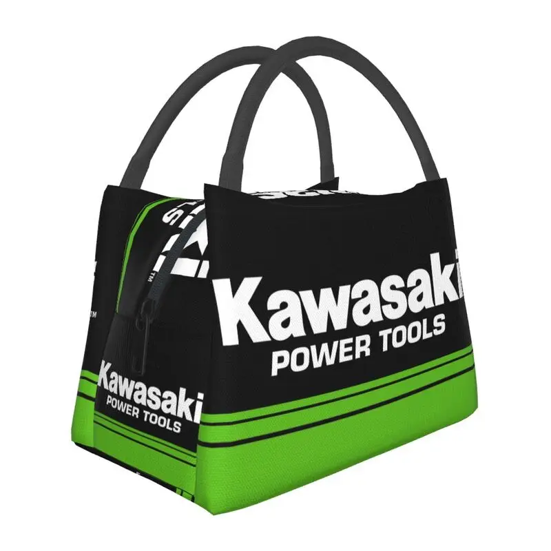 

Custom Kawasakis Motorcycle Logo Lunch Bags Women Thermal Cooler Insulated Lunch Box for Work Pinic or Travel lunchbag