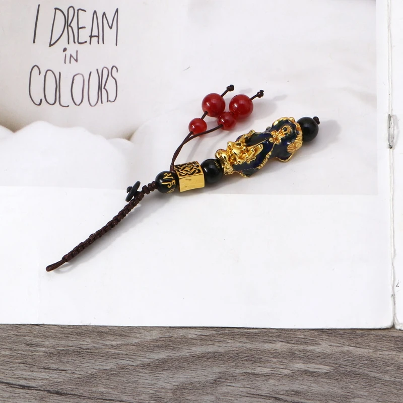 Автомобильный брелок для мужчин термохромный ключей Pixiu Lucky Car Keychain