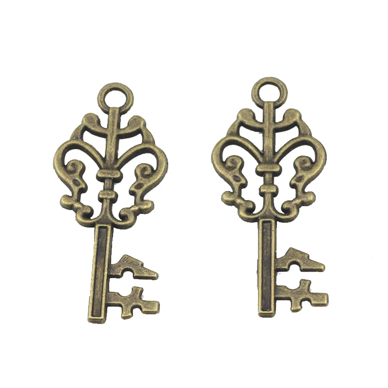 

Подвеска в виде ключа из сплава под античную бронзу, 10 шт./лот, 16*36 мм, металлические подвески «сделай сам» для изготовления браслетов, ожерел...