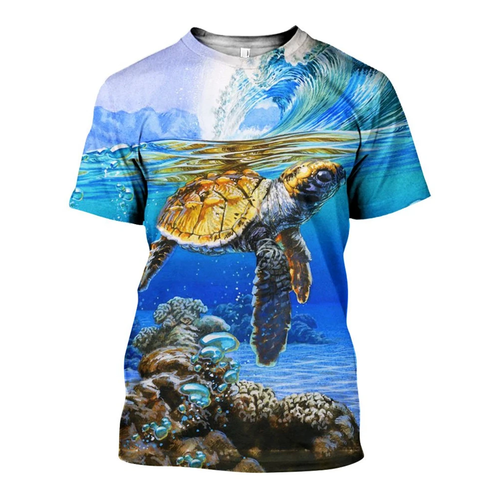 

CLOOCL Summer T-Shirt Beautiful Animal Sea Turtle 3D Graphics T Shirt Men Women Casual Street Short Sleeve Cozy Male Tee Tops