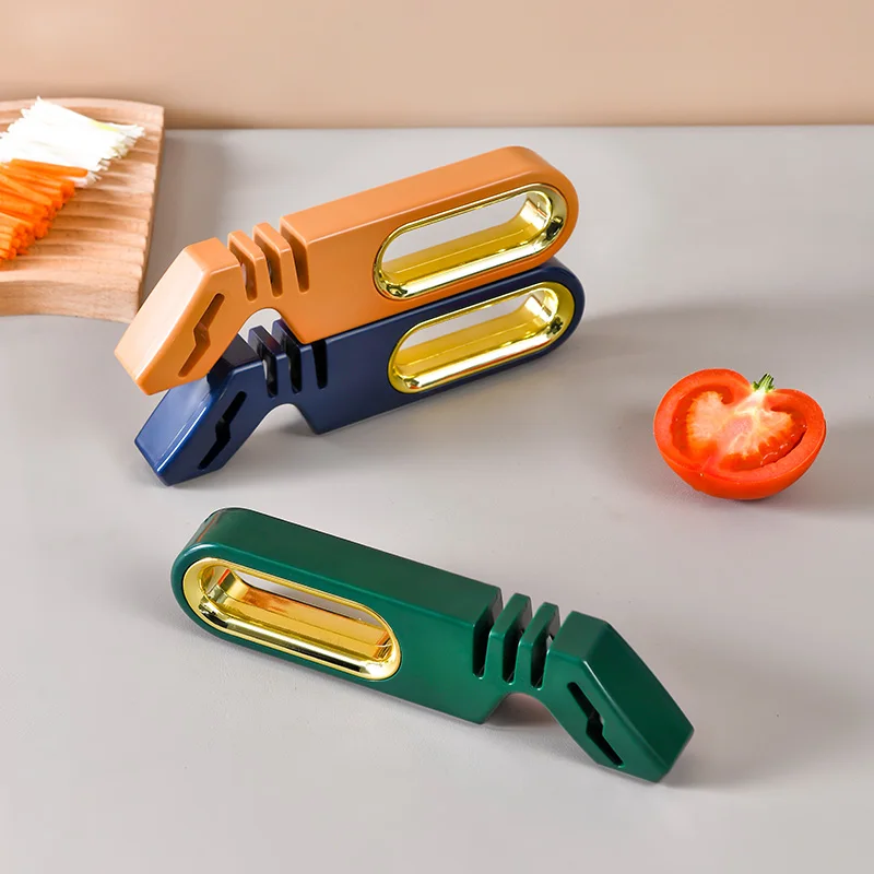 

4 in 1 adjustable stainless steel sharpener. Professional kitchen scissors sharpening tools