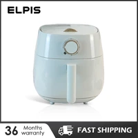 elpis 4l electric air fryer 1400w manual knob airfryer oil free 360%c2%b0 hot air oven toaster with nonstick tray all in one cooking