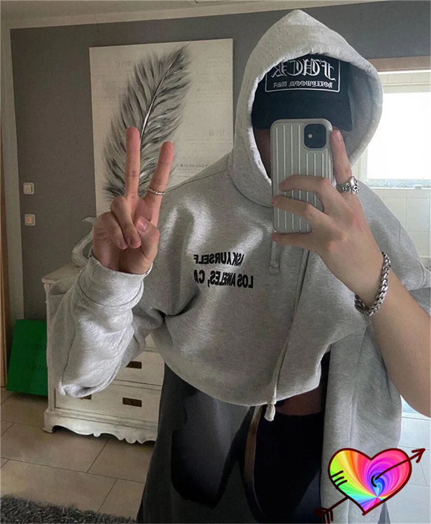 Толстовка Askyurself с капюшоном для мужчин и женщин Классическая свободная уличная