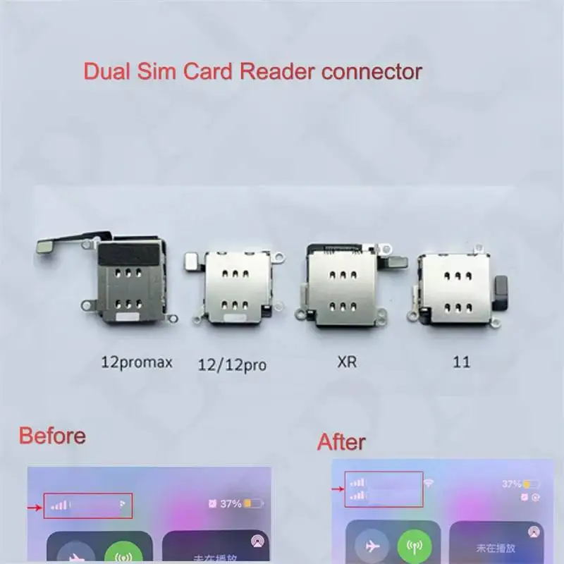 

Разъем для двух SIM-карт для iphone XR 11 12/12Pro /Max, замена одной sim-карты на две карты