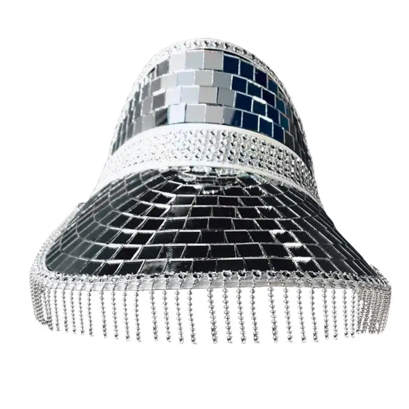 

Disco Ball Hats With Retractable Visor Disco Ball Hat With Retractable Visor Classic Disco Mirror Glitter Party Clothing