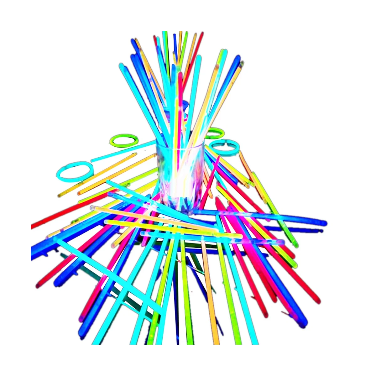 Светящиеся неоновые палочки-браслеты для свадебной вечеринки яркие