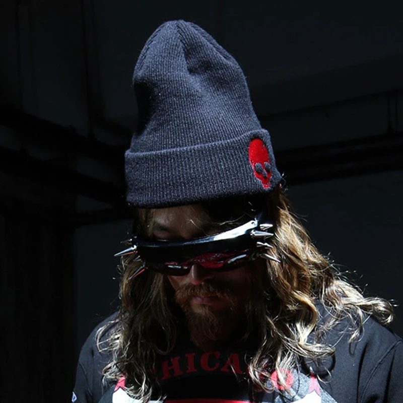 Простая модная вязаная шапка с вышивкой зимняя уличная теплая для мальчиков и