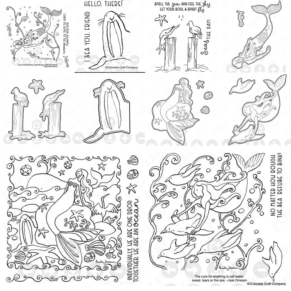 

New Scrapbook Diary Decoration Embossing Template Arrival Metal Cutting Dies Diy Greeting Card Handmade Craft Marine Animal Mold