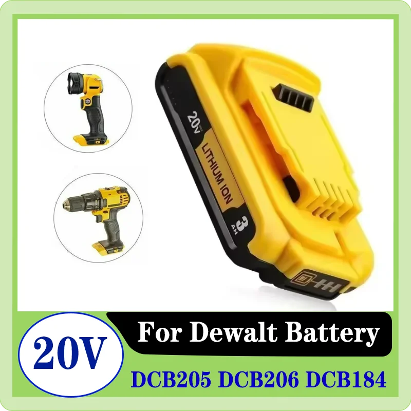 20 В 3 Ач DCB203 Батарея подходит для литий-ионного аккумулятора DeWalt Max DCB206 DCB205 DCB204 DCB182