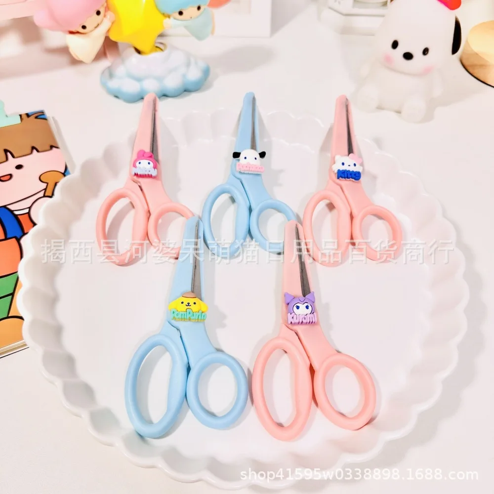 

Kawaii Sanrio аниме ножницы Милая Hello Kitty Мелодия помпопурин ручная обработка креативные Канцтовары оригинальные детские подарки