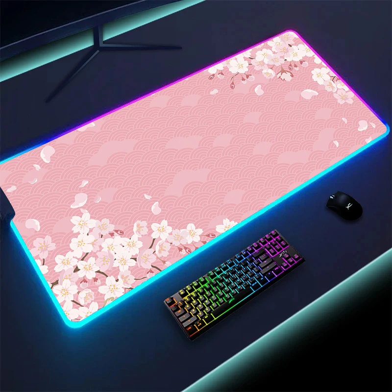 Коврик для мыши Sakura RGB игровой коврик светодиодный светящийся нескользящий