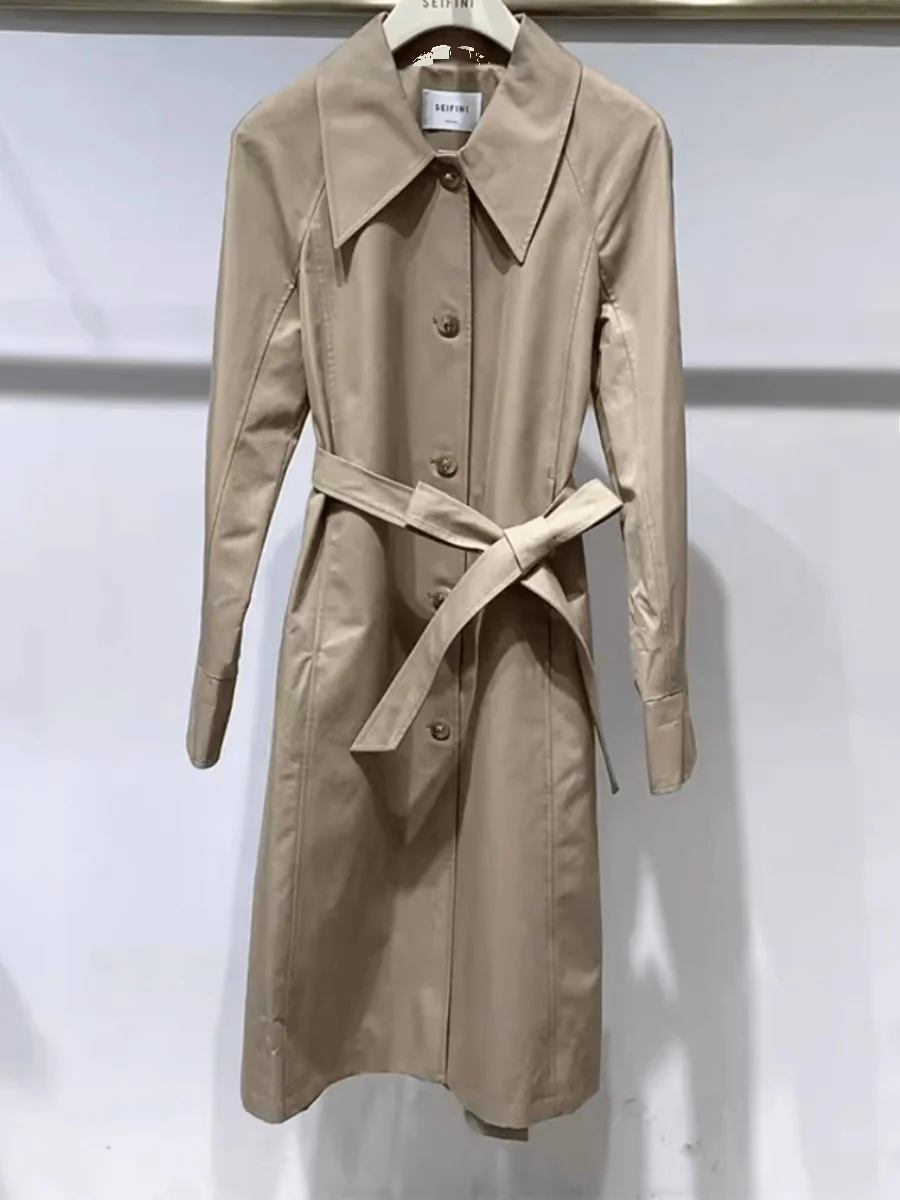 Shifan Li 2024 осенний новый элегантный модный плащ верхняя одежда для женщин 3f 826052