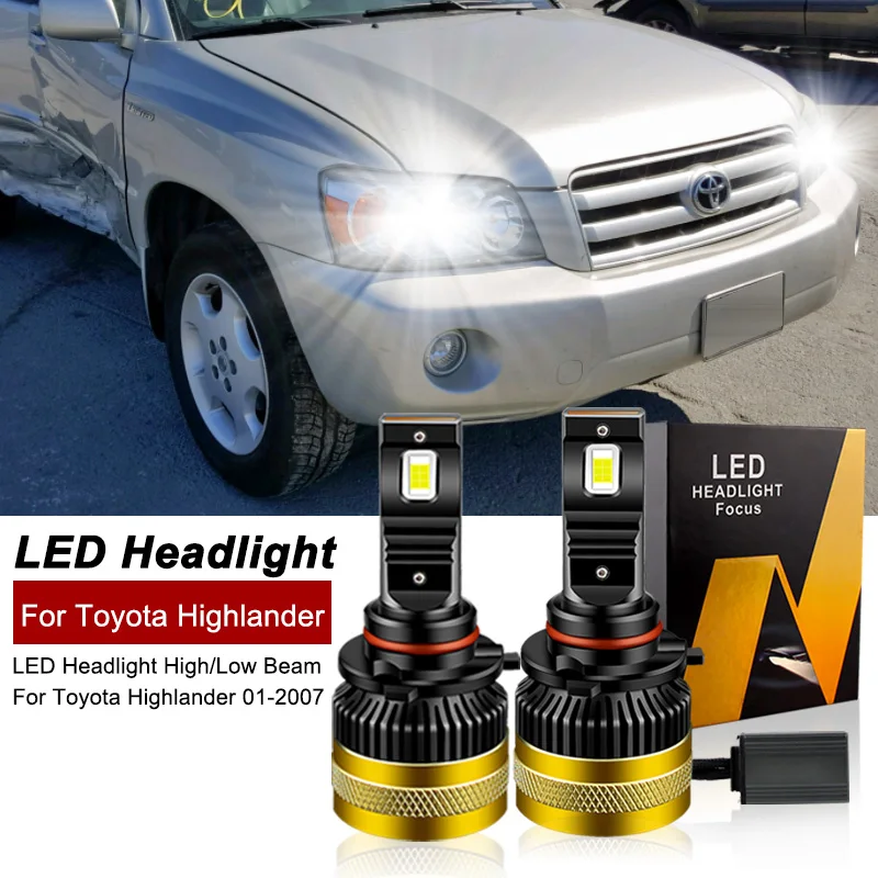 

Фары головного света 2001 лм для Toyota Highlander 2007-9005, 9006 HB3 6000 HB4, k, 2 шт.