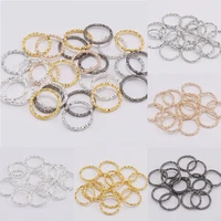 50 100pcs 8 20mm round jump rings twisted open split jump rings connector supplies for diy jewelry handmade makings accessories
