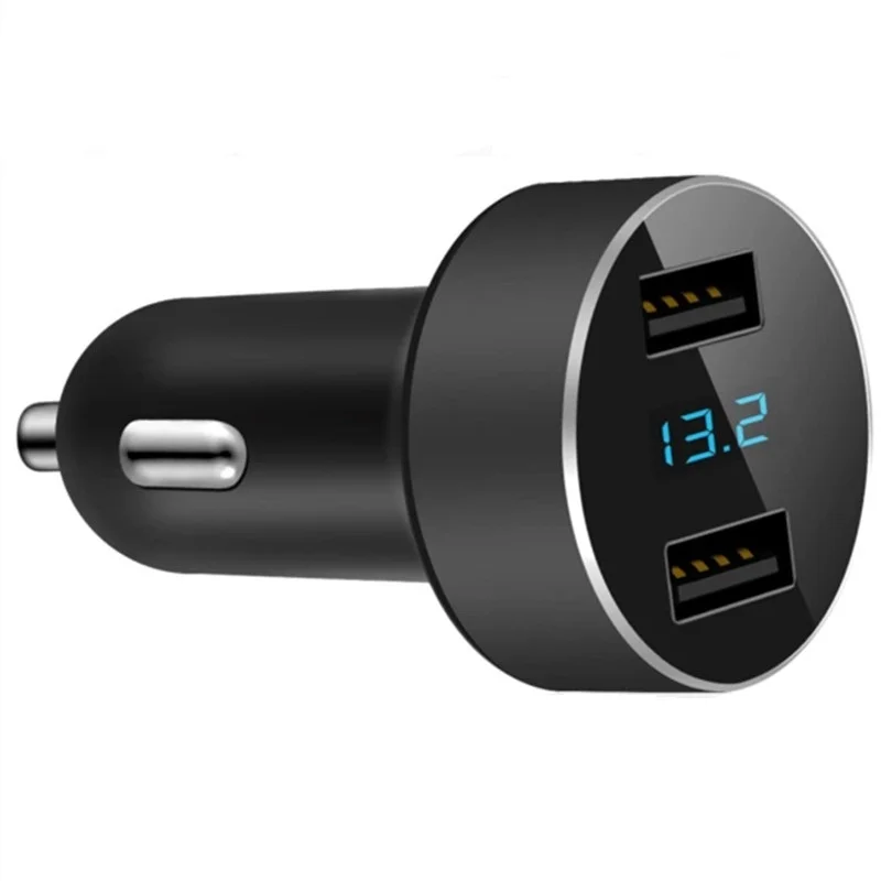 

Dual USB Car Charger Cigarette Lighter Voltage Meter for Apple IPhone 13 Pro IPad Samsung Galaxy LG Google Nexus Huawei Xiaomi