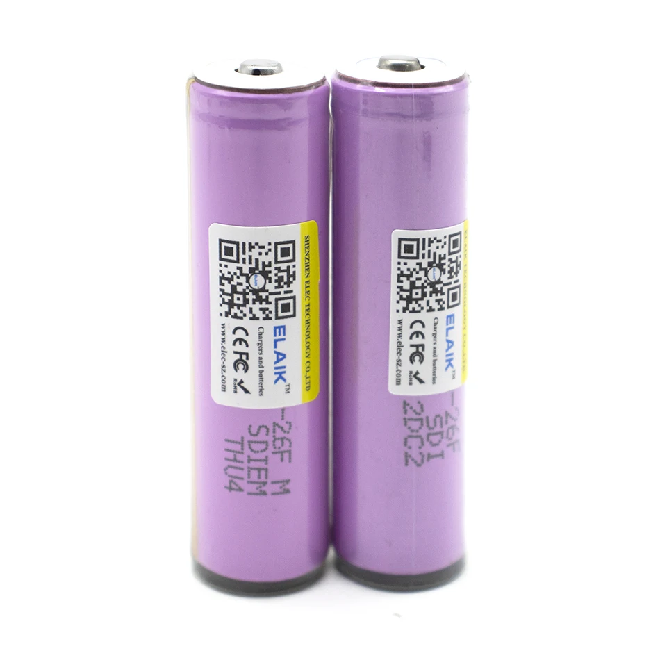 Новый оригинальный защищенный аккумулятор ELAIK 18650 2600 мАч ICR18650-26F M Li lon