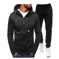 2022 autumn and winter sports and leisure trend long sleeved trousers casual hooded ordinary jacket sports suit men