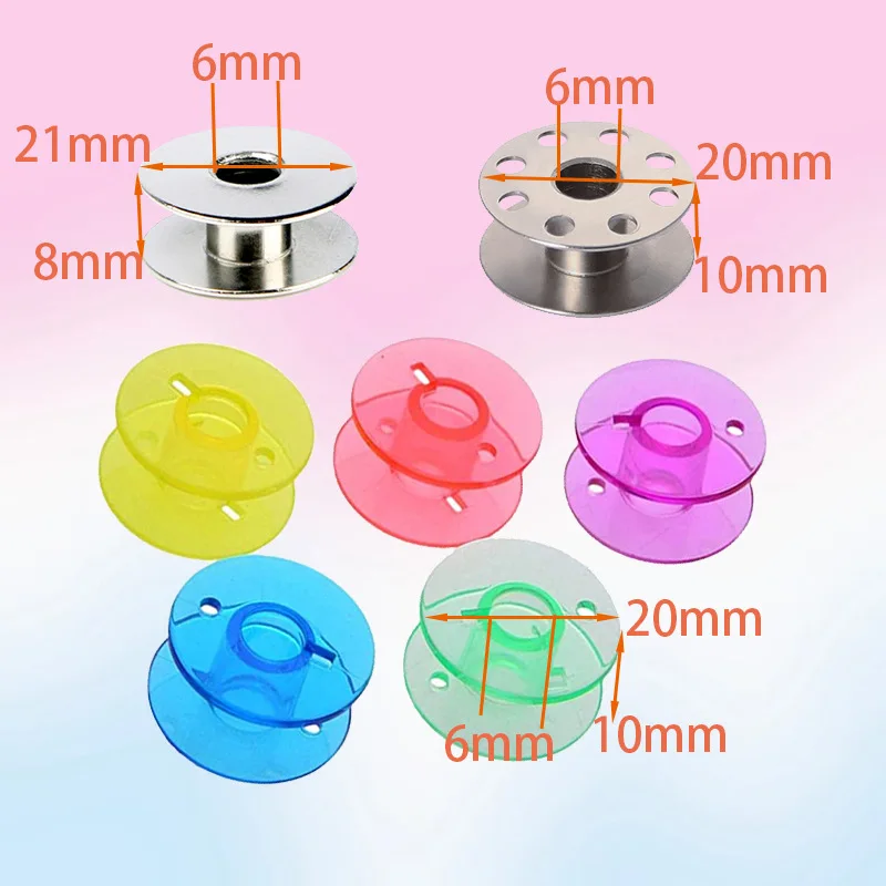 

25Pcs Sewing Machine Accessories Sewing Bobbins Sewing Spools Empty Bobbins Multicolor Spools Household Box Classic Replaceable
