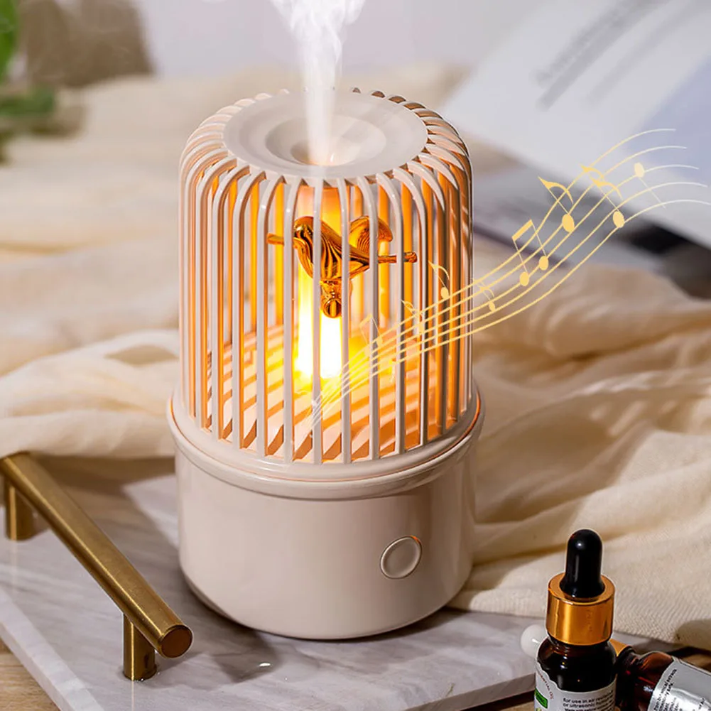 

Music Birdcage Aromatherapy Humidifier 200ml USB Aroma Diffuser Humidifier Quiet Stress Relief Air Purifying for Home Office Spa