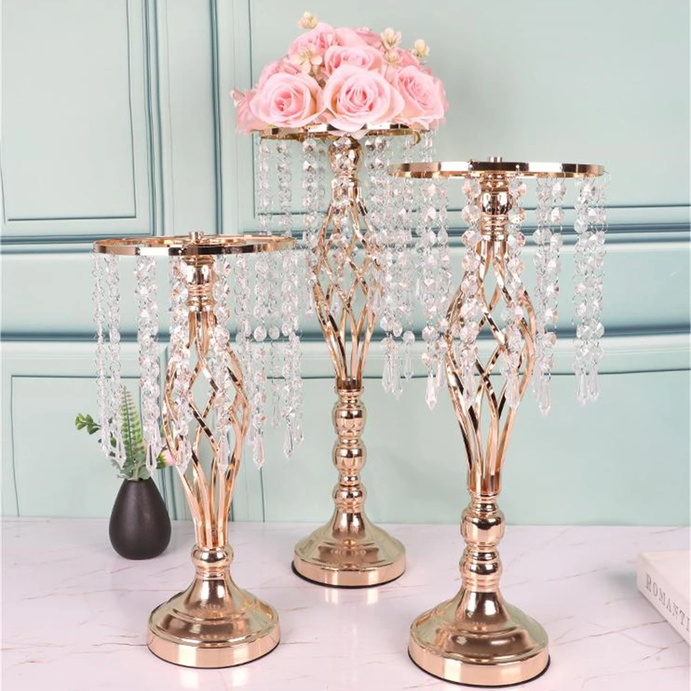 

Flower Vase,Stand Wedding Centerpiece Stand ,Crystal Candle Holders Stand for Wedding Reception, Dinner Table, Holidays Decor