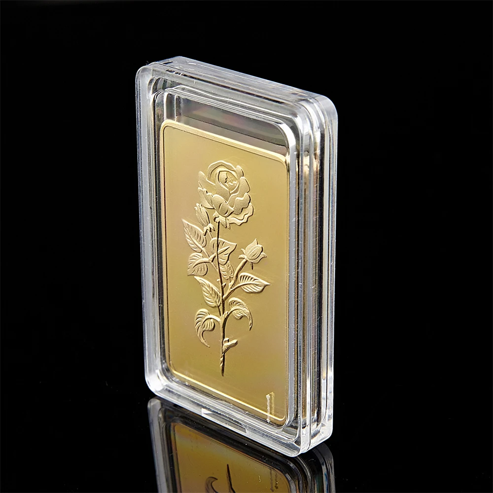 Копия золотого стержня 1 унция орлиный блок фотография розы коллекционные