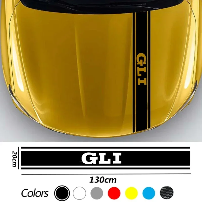 Автомобильный передний капот наклейки на виниловые внешние для Volkswagen VW GLI