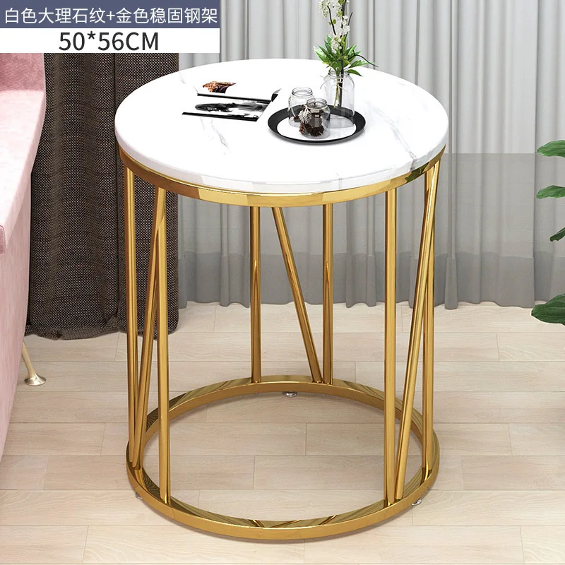 Диван Золотой журнальный столик Мраморная мебель Маленький круглый