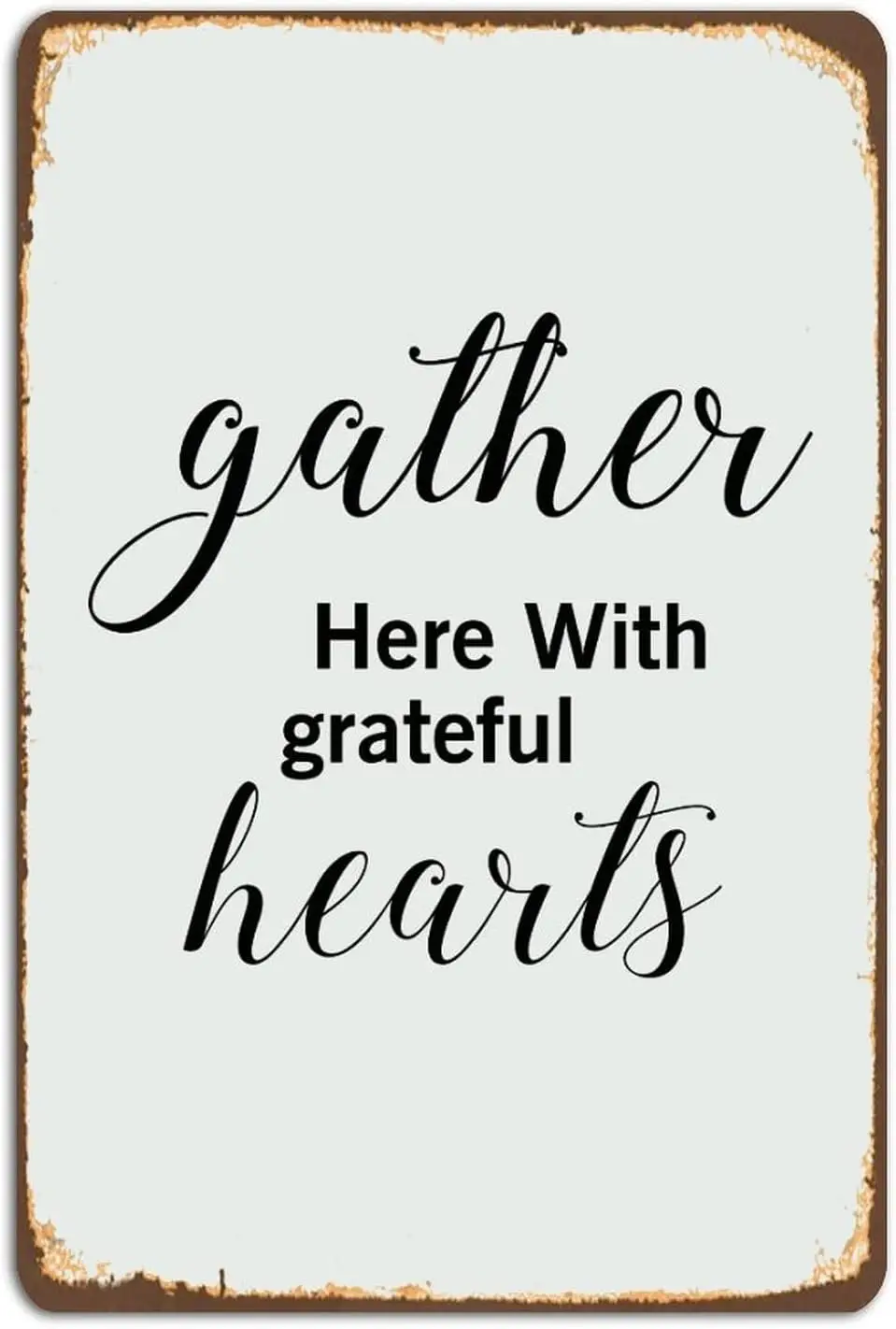 Nsprnl Цитаты Vntge Metl Sgn Ретро Gther Here Wth Geful Hes Tn Rustc Wll Plque 8 12 nch
