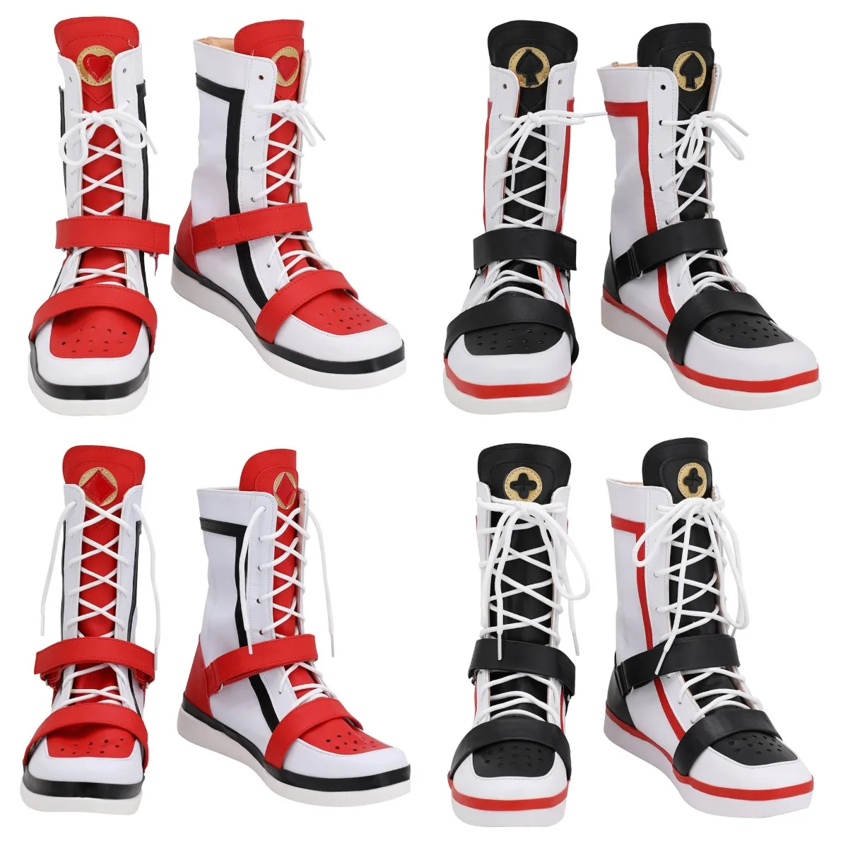 

Twisted Cosplay Wonderland Trey Deuce Ace Trappola Cosplay Shoes PU Boots Adult Men Halloween Cosplay Prop Custom Made Any Size