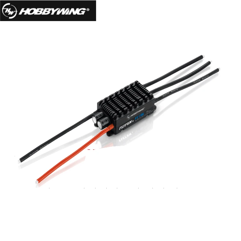 

Hobbywing FlyFun 110A V5 Speed Controller Brushless ESC 6-14S Lipo with DEO Function HV OPTO SBEC for RC Quadcopter