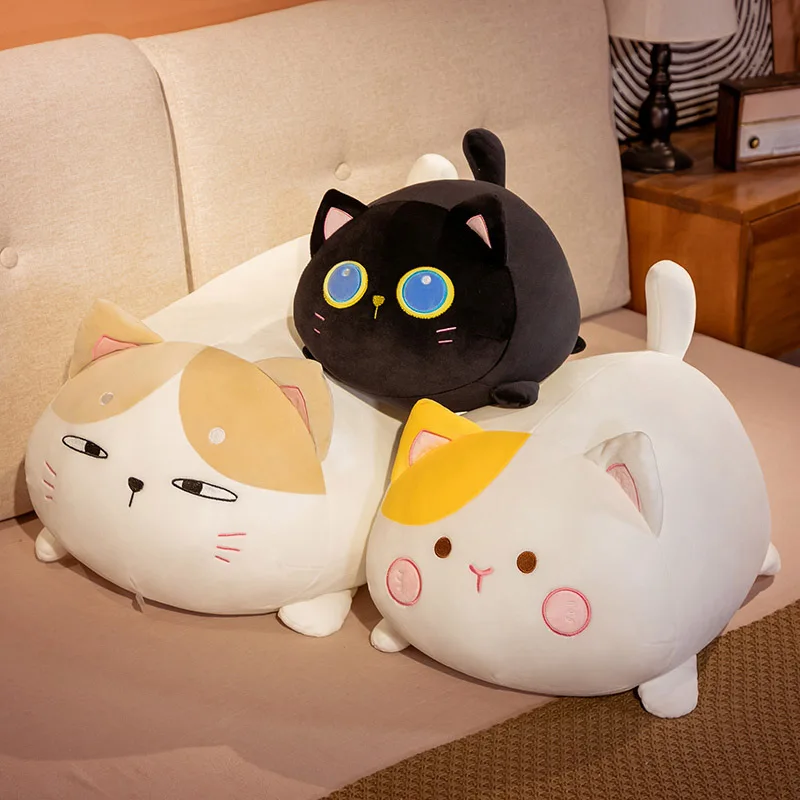 

Kawaii 34cm 47cm 65cm Cat Plush Toys Reading Pillows Cute Stuff Dolls Animal Soft Stuffed Doll for Kids Birthday Gift Home Decor