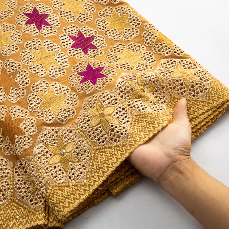 Африканская швейцарская версия 2023 последняя нигерийская вышивка хлопковое