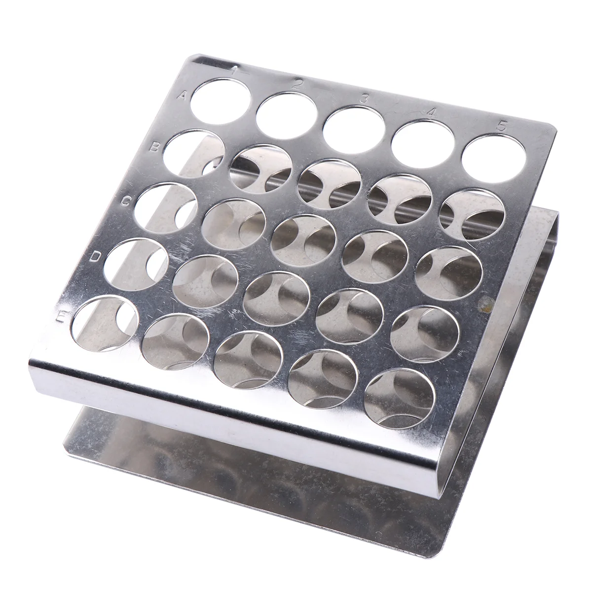 

25 Vents Tube Rack Portable Laboratory Supplies Stainless Steel Tube Holder Laboratory Supplies for Studebts School Test tubes