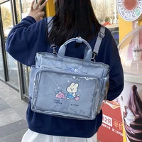 richme japanese jk uniform ita backpacks fashion 2022 new trendy transparent girls crossbody shoulder bags kawaii rabbit mochila