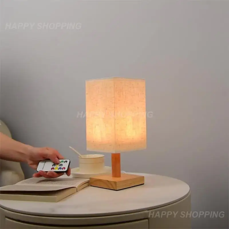 

Bedside Night Light Eye Protection Wooden Usb Powered Wooden Led Dimmable Led Home Appliance Kids Room Decor Table Lamp