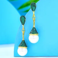 soramoore cute pearl pendant earrings for women original boucle doreille femme 2022 full austrian crystal new luxury charm