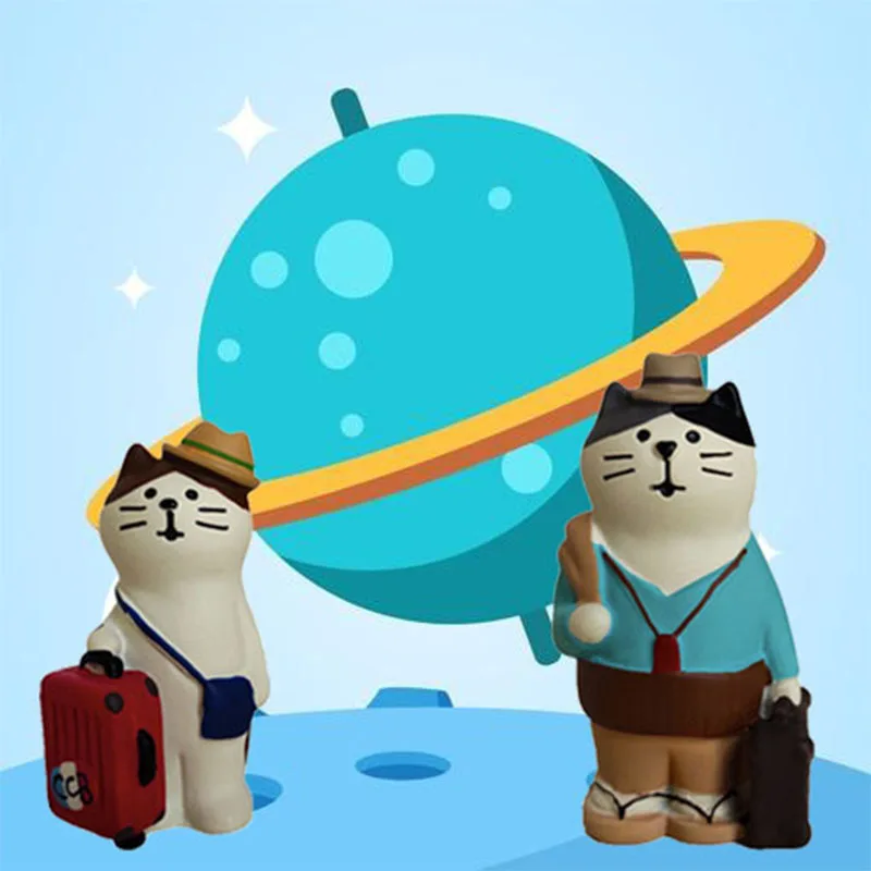 Миниатюрные японские фигурки из каучука для путешествий по всему миру