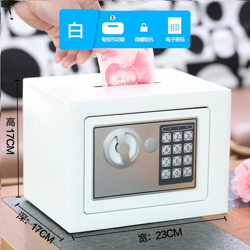 

Metal Piggy Bank for Adults Atm Password Safety Box Save Money Home Safe Box with Lock Secret Bank Mystery Box Hiding Money