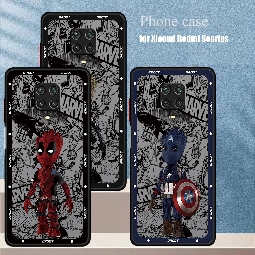 Чехол для телефона Marvel Groot Redmi 9 9A 9i 9C 9T 10 2022 10C 10A 12 4G 12C 13C 5G K40 Pro A1 Plus A2