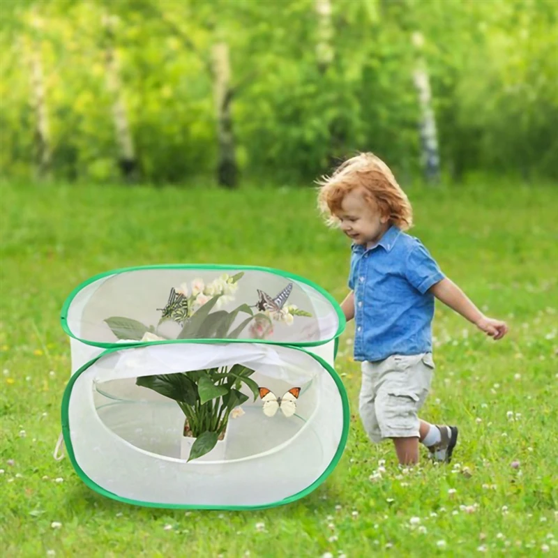 

Outdoor Foldable Storage Bag Bathroom Toy Package Zipper Plants Conservatory Spraying Mantis Stick Insect Butterfly Cage Housing