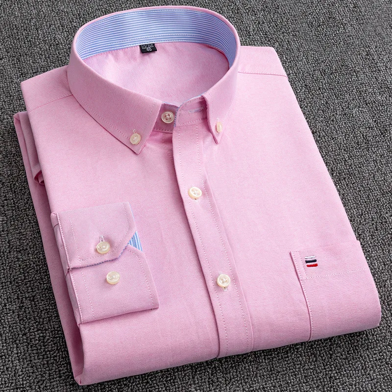 Новинка мужская клетчатая рубашка из чистого хлопка весна и осень модная