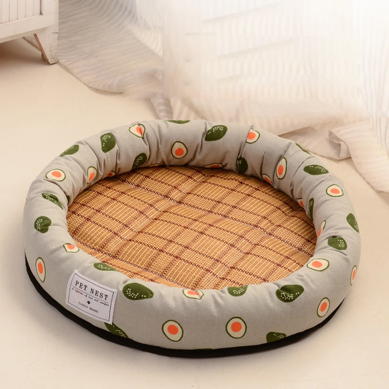 Cheap 15 23 Polegada cama do cão de estimação para cães médios verão resfriamento gato esteira esponja à prova dwaterproof água e não deslizamento pet cama filhote de cachorro sofá cama canil do cão