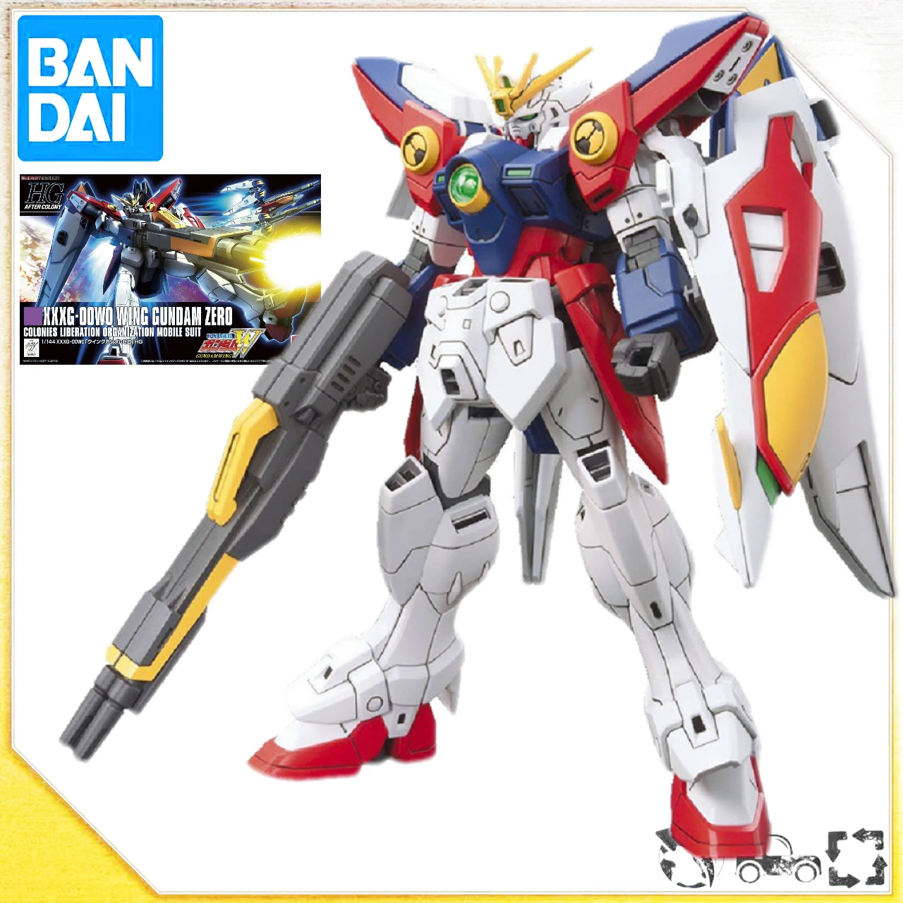 [В наличии] Bandai 1/144 HG HGAC WING ZERO XXXG-00W0 WING GUNDAM ZERO Сборная модель коллекционный подарок