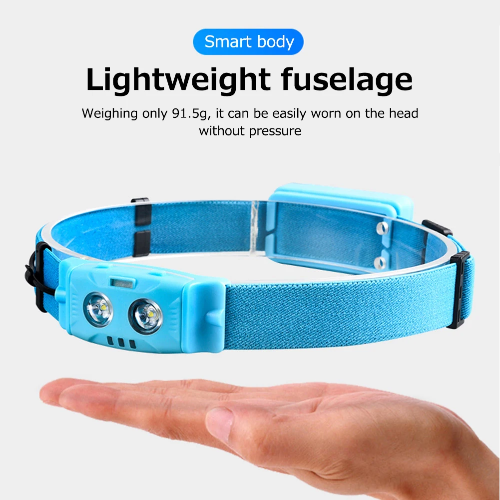 

Outdoor Fishing Headlamp Portable Induction USB Rechargeable Flashlight for Fishing Enthusiast Tool for Running Camping