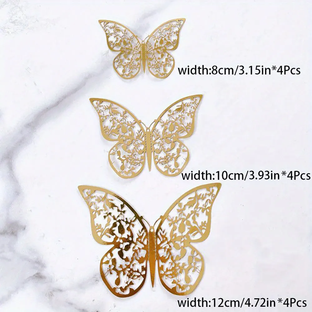 

Золотые декоративные бабочки Mengyier для праздника