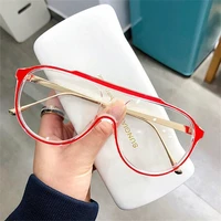 new anti blue light glasses unisex conjoined eyeglasses oversize frame spectacles simplity clear lens square eyewear