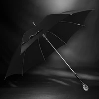 semi automatic business high quality black men umbrella strong umbrella luxury long handle paraguas rain equipment ll50um