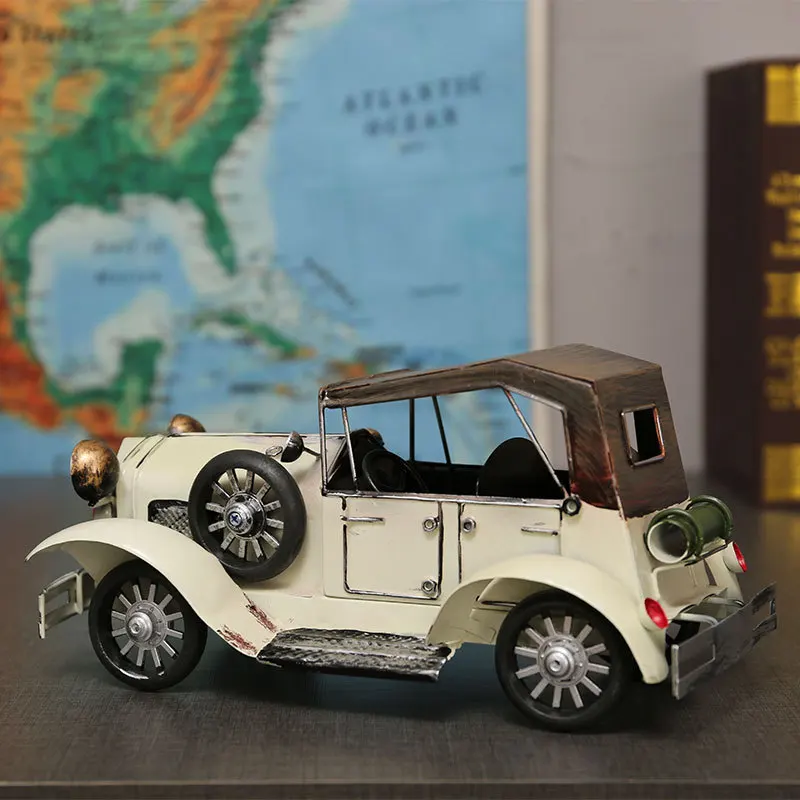 Светящаяся винтажная модель автомобиля металлическое офисное настольное