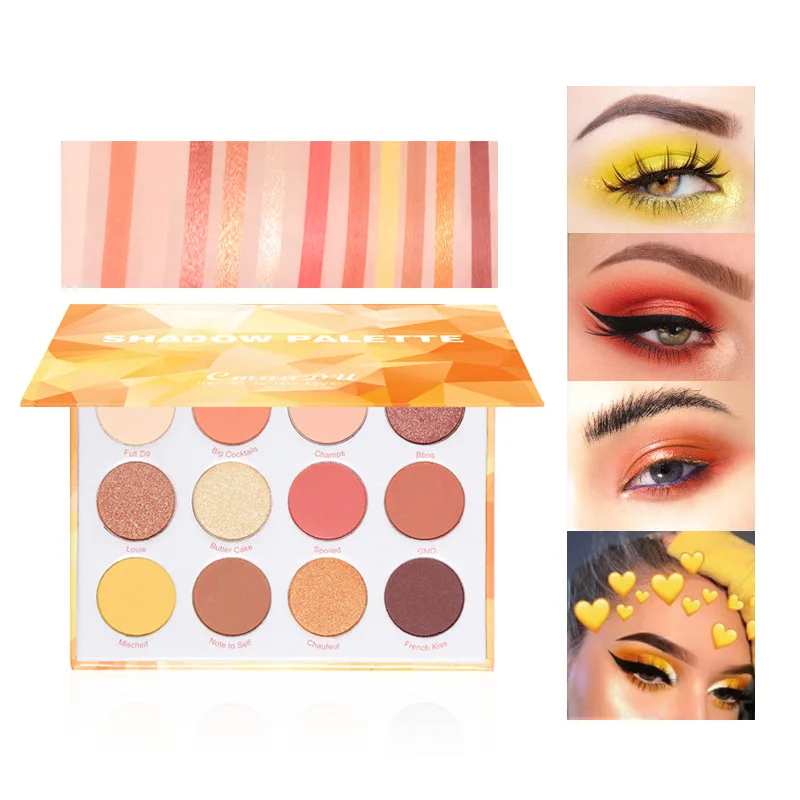 

Палитра матовых теней для век, Шиммер, пудра для макияжа, косметика, легкие тени для век, нюдовый стойкий набор, 12 цветов